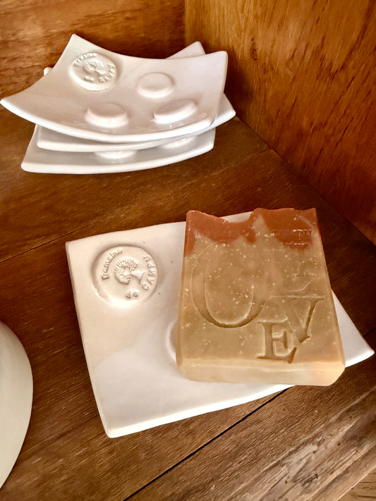 Porte savon en céramique - pièce unique - artisanale